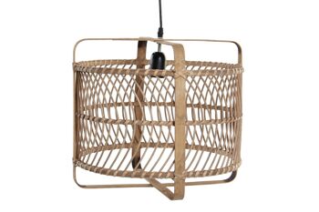 PLAFONNIER BAMBOU 40X40X34,5 NATUREL LA181102 1