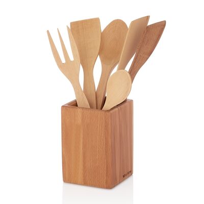 Wooden kitchen utensils set square