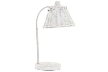 LAMPE DE TABLE MÉTAL OSIER 22X28X48 USÉE LA181914 1