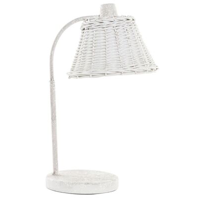 WICKER METAL TABLE LAMP 22X28X48 WORN LA181914