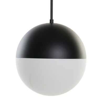 METAL GLASS CEILING LAMP 30X30X60 BLACK BALL LA181951