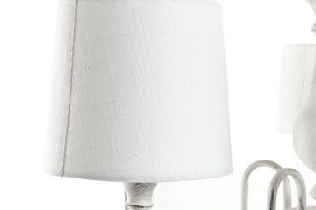 PLAFONNIER MÉTAL POLYESTER 66X66X44 BLANC LA182355 3