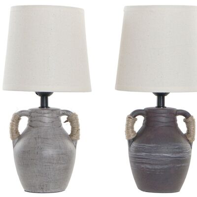 LAMPADA DA TAVOLO PORCELLANA 16X16X33 MANICO 2 ASSORTIMENTI. LA182396