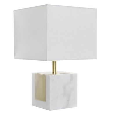 MARBLE POLYESTER TABLE LAMP 26X26X41 WHITE LA182412