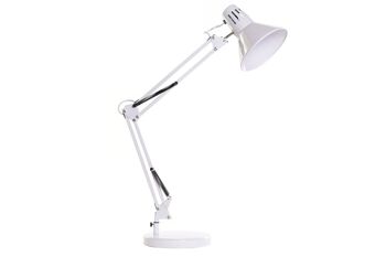 LAMPE DE TABLE EN MÉTAL 22X39X69 BLANC FLEXO LA182415 1