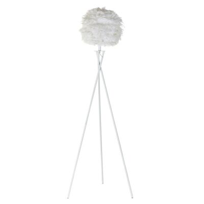 LAMPARA PIE METAL PLUMA 40X40X150 BLANCO LA182422