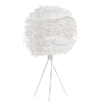 METAL FEATHER TABLE LAMP 42X42X67 WHITE LA182424