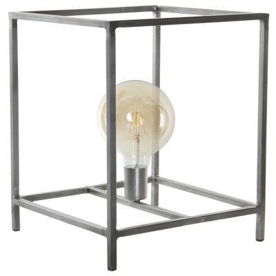 LAMPE À POSER EN MÉTAL 33X33X40 GRIS FONCÉ LA182749