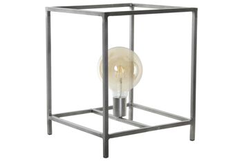 LAMPE À POSER EN MÉTAL 33X33X40 GRIS FONCÉ LA182749 1