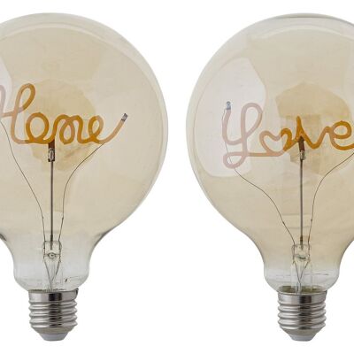 AMPOULE LED 12.5X12.5X17 LOVE & HOME 2 ASSORTIMENTS. LA185022