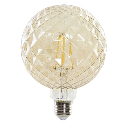 BOMBILLA LED CRISTAL 12X12X16,5 450 LUMENS AMBAR LA185026