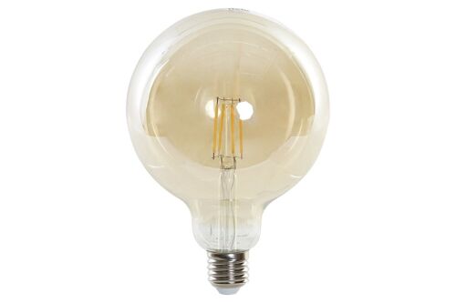 BOMBILLA LED CRISTAL 12,5X12,5X18 450 LUMENS AMBAR LA185028