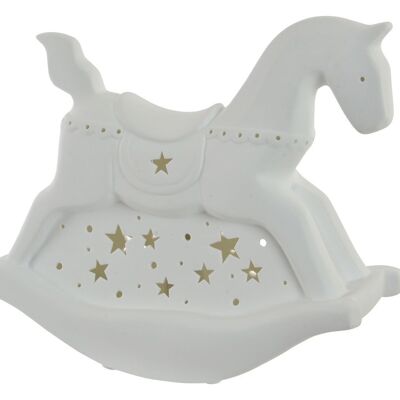 LAMPARA SOBREMESA PORCELANA LED 25X10X23 CABALLITO LA186694