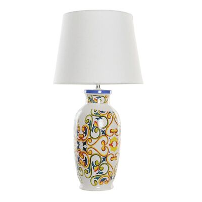 CERAMIC TABLE LAMP LINEN 34X34X67 WHITE LA188186