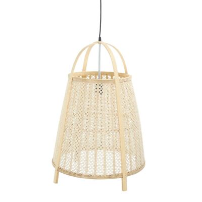 BAMBOO LINEN CEILING LAMP 47X47X64 NATURAL CREAM LA189096