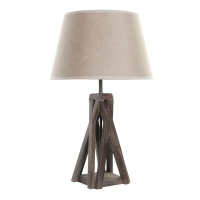 TABLE LAMP RECYCLED WOOD 35X35X56 E27 LA189433