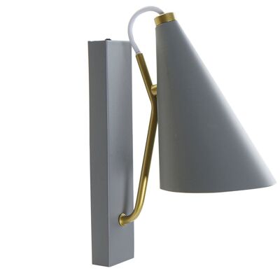 LAMPE À POSER EN MÉTAL 12X25X29 E27 GRIS CLAIR LA189468