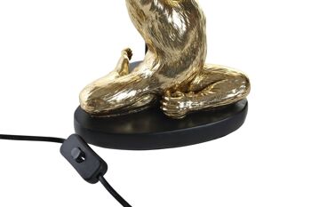 LAMPE DE TABLE EN RÉSINE 25X25X49 MONKEY YOGA LA190000 4