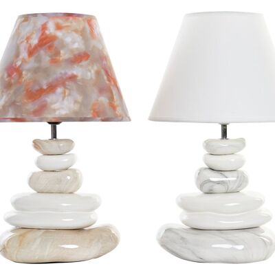 TABLE LAMP STONEWARE POLYESTER 28X28X44 2 ASSORTED. LA190090