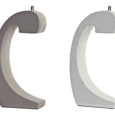 LAMPE DE TABLE EN CIMENT 16X8X31 2 ASSORTIES. LA190103