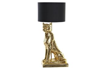 LAMPE DE TABLE EN RÉSINE 34X34X71 LÉOPARD LA190298 1