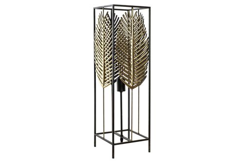 LAMPARA PIE METAL 20X20X71 HOJA DORADO LA190566