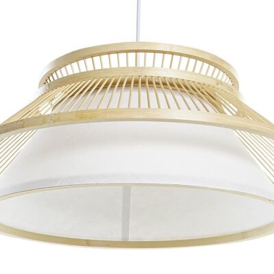 BAMBOO POLYESTER CEILING LAMP 46X46X20 NATURAL LA192648