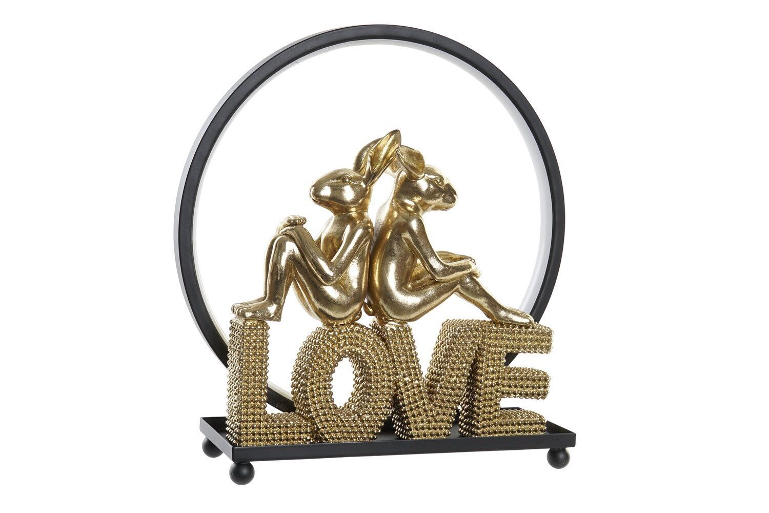 DECORAZIONE LUMINOSA IN RESINA 30X11X31,5 LOVE BUNNY LA194696