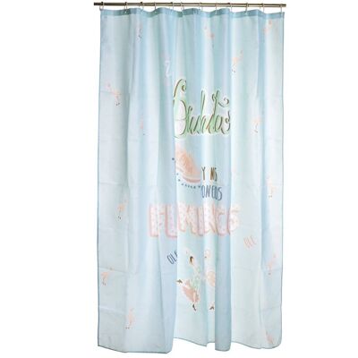 POLYESTERVORHANG 180X200 BLAU FLAMINGO PHRASE LB153210