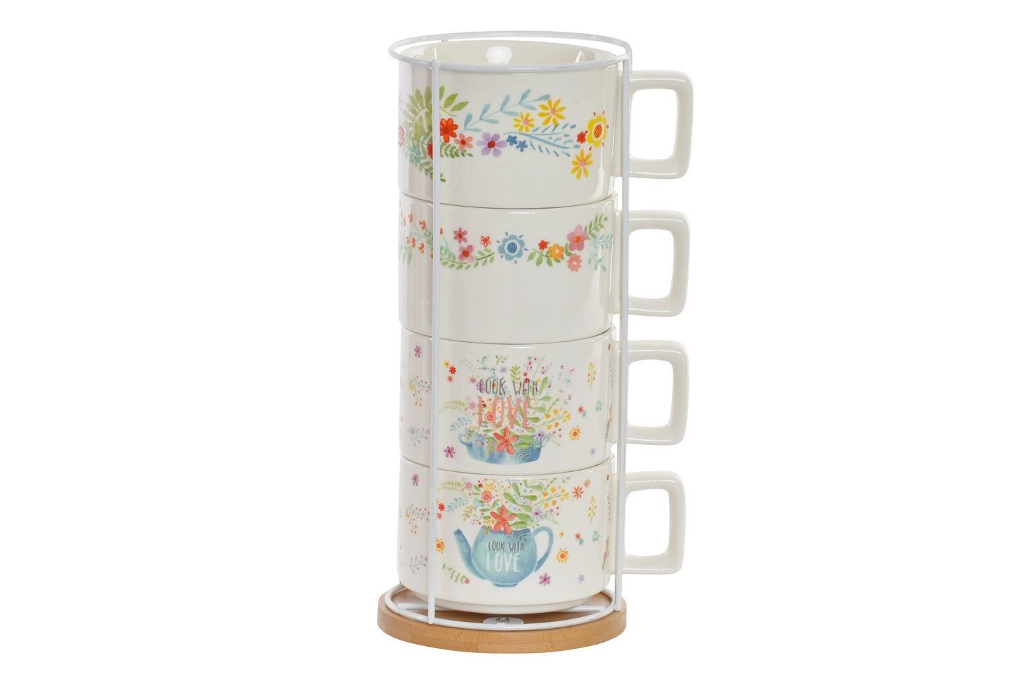 CAFE SET 4 DOLOMITE 13,5X10,5X25 260 KOCHEN MIT LOV LC153158