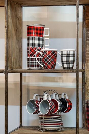 TASSE À INFUSION PORCELAINE 12X8,3X11 380ML, TARTAN 4 LC175757 2