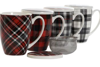 TASSE À INFUSION PORCELAINE 12X8,3X11 380ML, TARTAN 4 LC175757 3