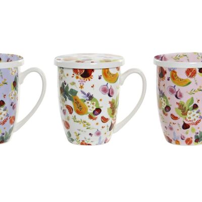 MUG INFUSIONES PORCELANA 12X9X11 380ML, 3 SURT. LC179337