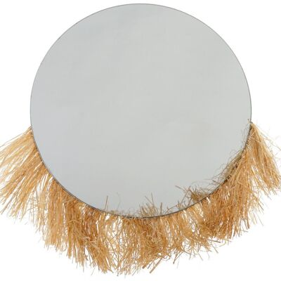 FIBER MIRROR 30X1X40 NATURAL BROWN FRINGES LD163502