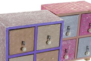 COFFRET A BIJOUX POIGNEE LAITON 13X8X14 2 ASSORTIMENTS. LD174960 2