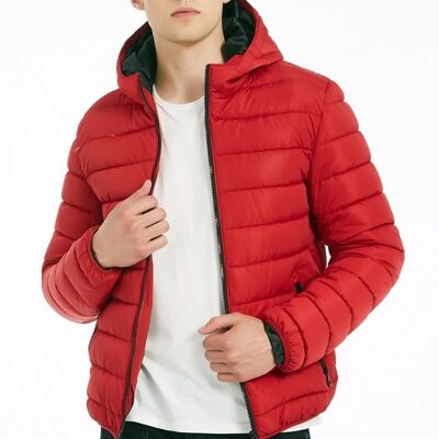Hooded down jacket TEDESCHI-RED