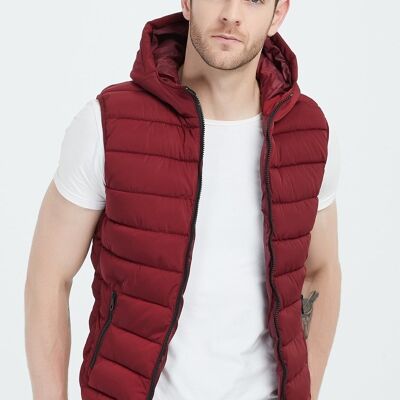 MAXIME-BORDEAUX hooded sleeveless down jackets