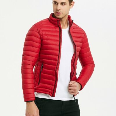 Daunenjacke FRED-RED mit hohem Kragen