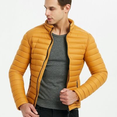 Padded jacket with high collar FRED-MOUTARDE