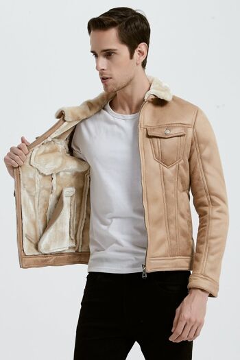 Blouson simili daim GABIN-BEIGE 2