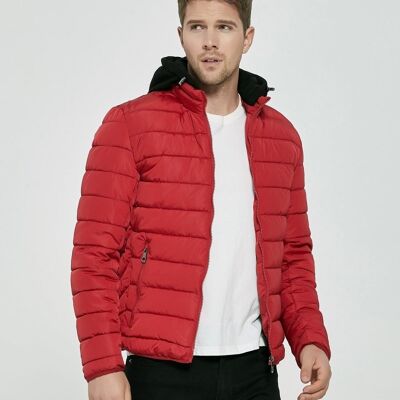 Hooded down jacket LINO-RED