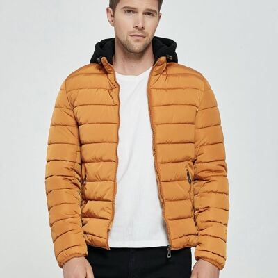 Hooded down jacket LINO-MOUTARDE