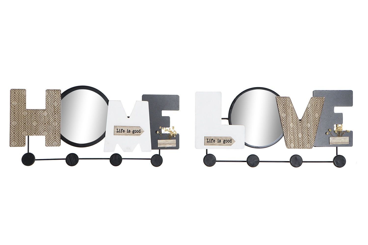 APPENDIABITI DA PARETE MDF SPECCHIO 45X5X21 HOME 2 ASSORTIMENTO. LD180715