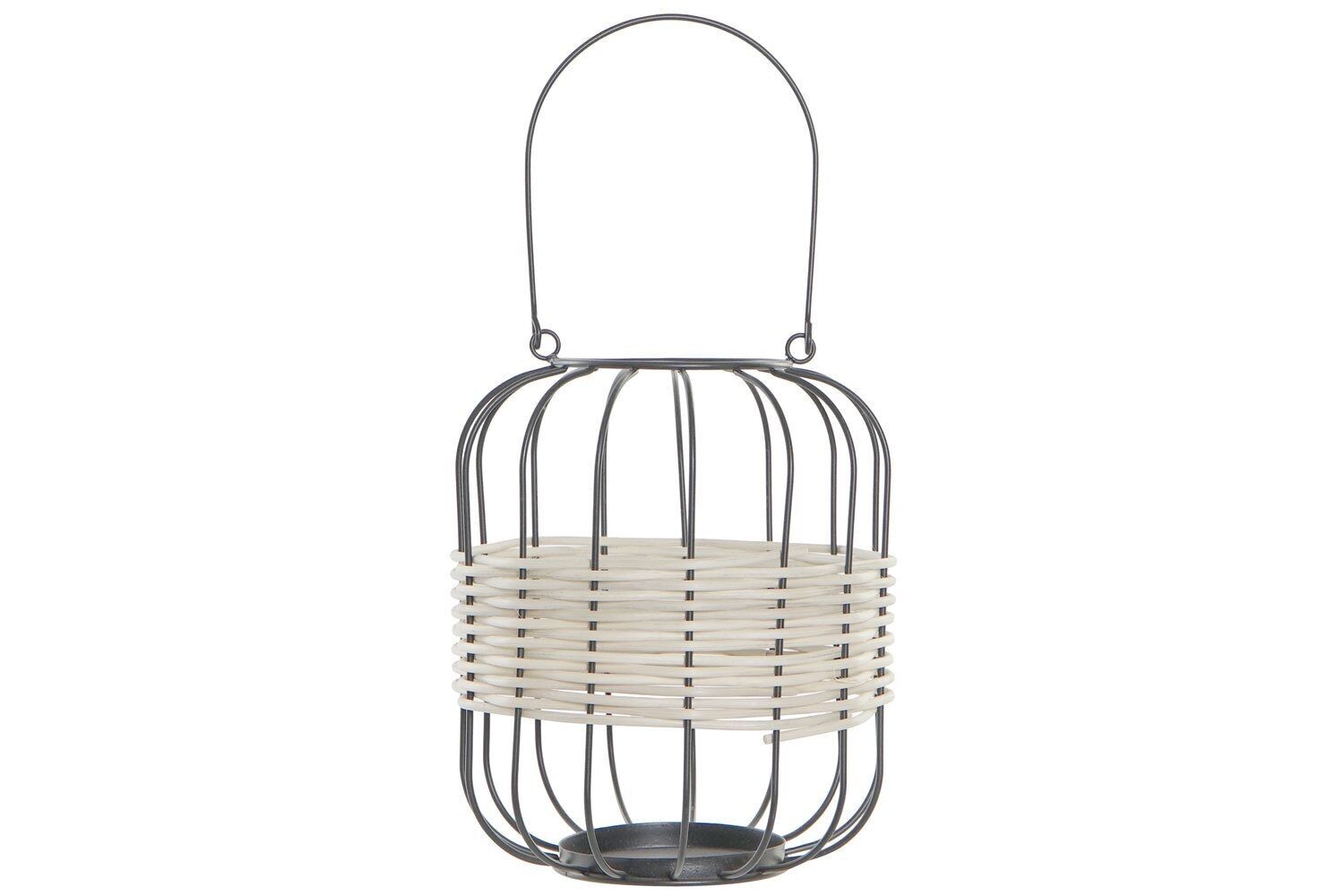 KERZENHALTER AUS EISENRATTAN 20X20X23 NATURAL LD183349