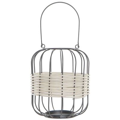 IRON RATTAN CANDLE HOLDER 20X20X23 NATURAL LD183349