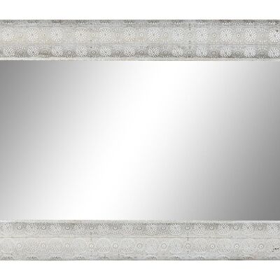 MIRROR METAL MIRROR 80X8X123 AGED WHITE LD184647