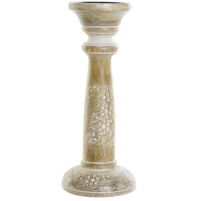METAL HANDLE CANDLE HOLDER 12.5X12.5X31 BROWN FLORAL LD186489