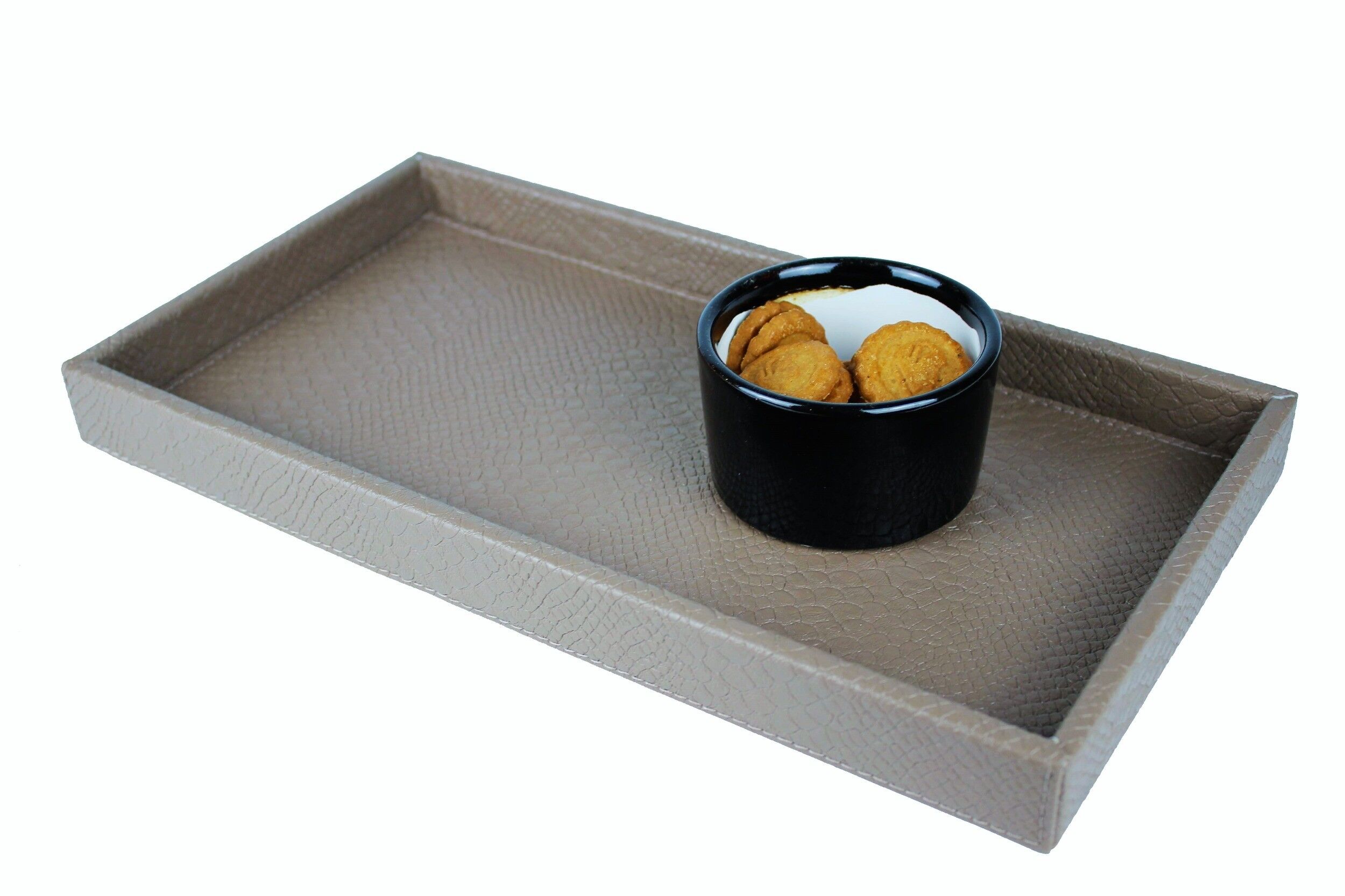 Vassoio rettangolare Rettile, tortora
