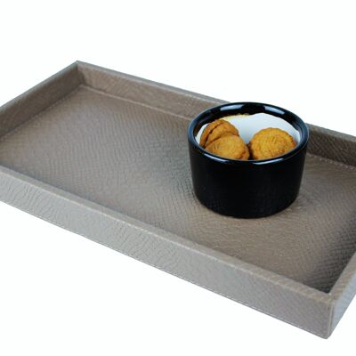 Bandeja rectangular reptil, taupe