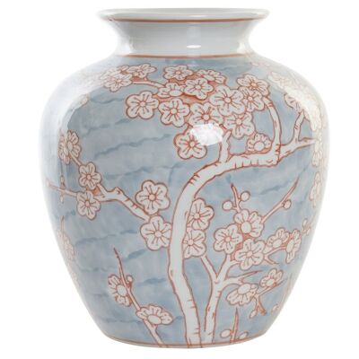 VASO PORCELLANA 22X22X25 FIORI BLU LD190192